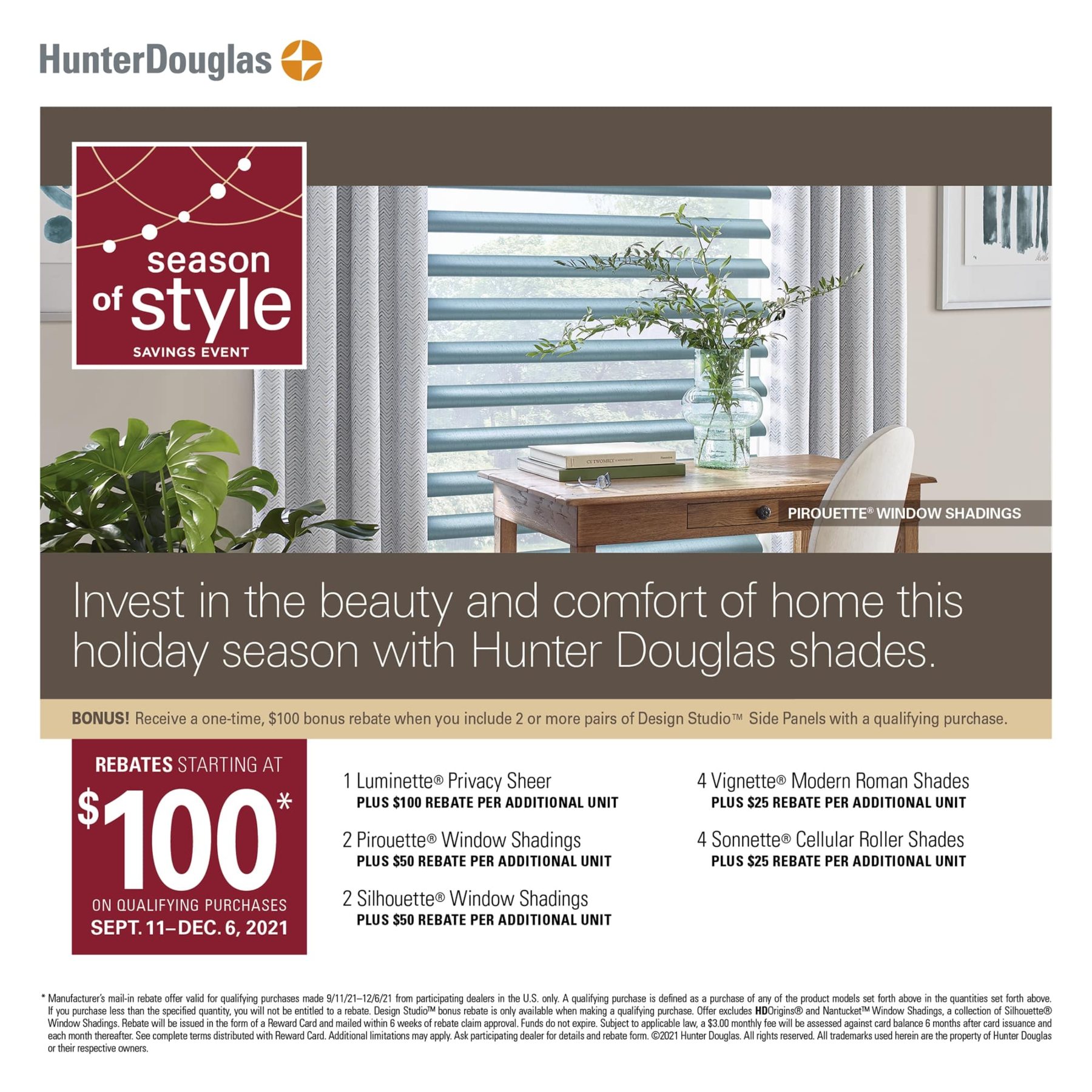 Hunter Douglas Shades Promotion at Andrew Norris and Associates
