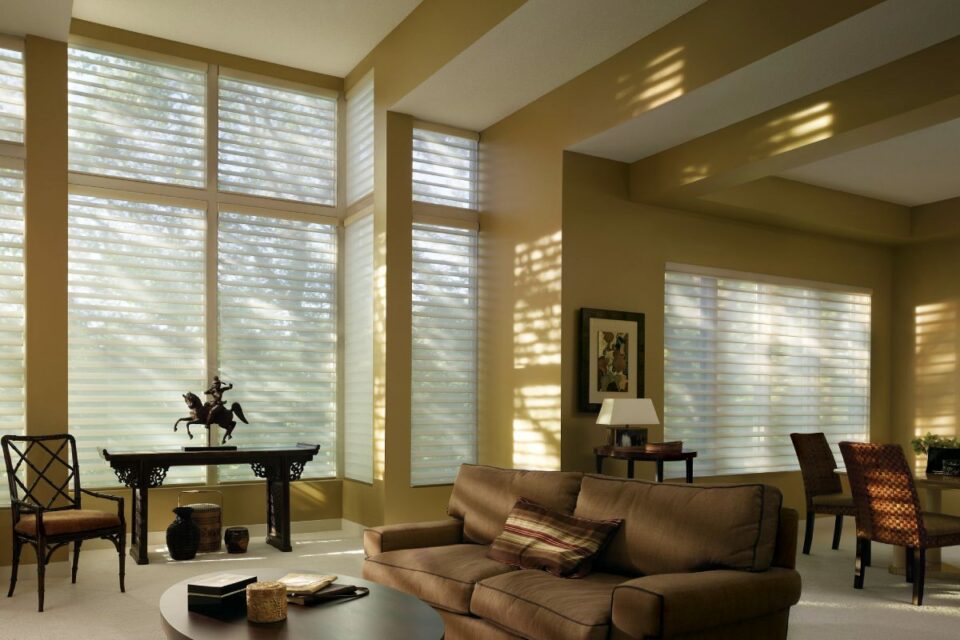 Living Room featuring Hunter Douglas Silhouette® Sheer Shades