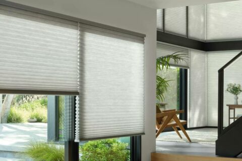 Hunter Douglas motorized shades in a home near Richmond, VA